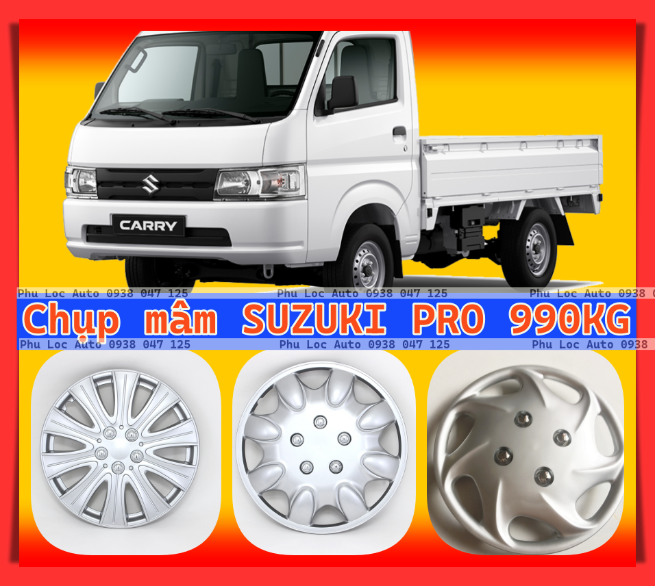 Bộ ốp mâm bánh xe tải SUZUKI PRO 770KG 810KG 990KG ( BỘ 4 CÁI)